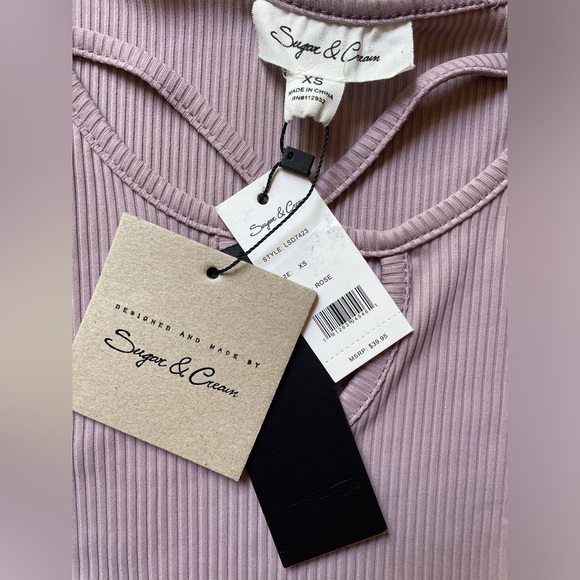 NOT FOR SALE-Sugar & Cream Bodycon Mini Dress XS Light Purple Coastal Cowgirl - Picture 6 of 8